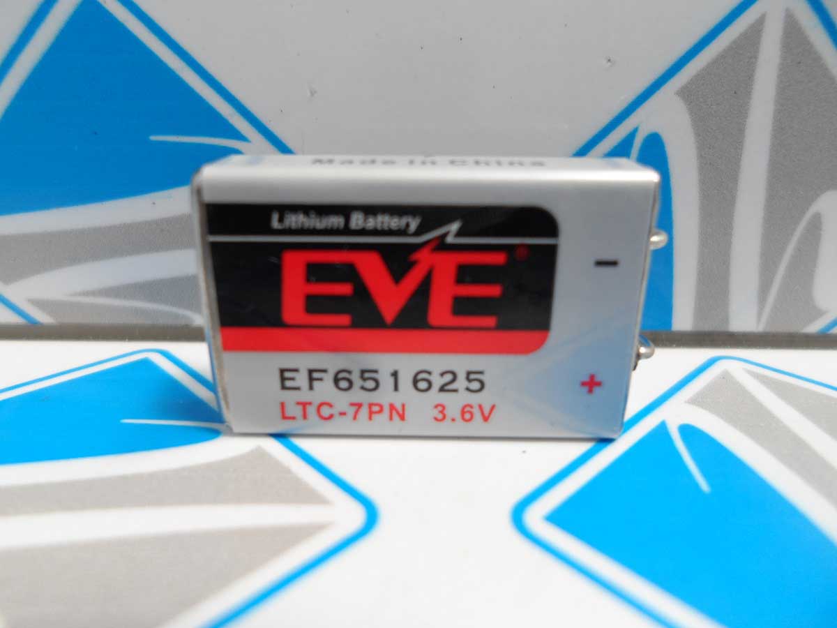 EF651625 LTC-7PN    Battery Lithium 3.6V, 750mAh, 2 Pines